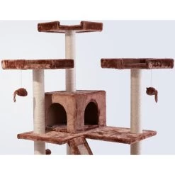 Frisco 72-in Large Base Faux Fur Cat Tree & Condo -Frisco 101809 PT2. AC SS1800 V1584452233