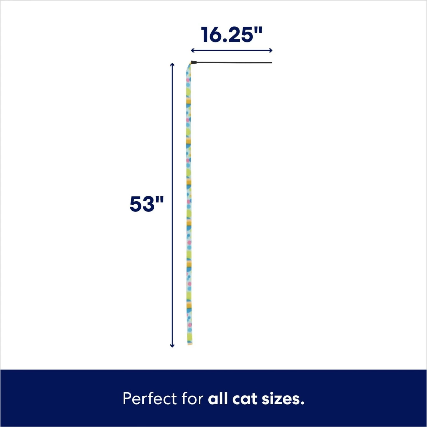 Frisco Fabric Teaser Wand Cat Toy 4 Frisco Fabric Teaser Wand Cat Toy - Image 2