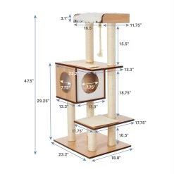 Frisco 47.5-in Modern Cat Tree & Condo 9 Frisco 47.5-in Modern Cat Tree & Condo -Frisco 177904 PT1. AC SS1800 V1584452074