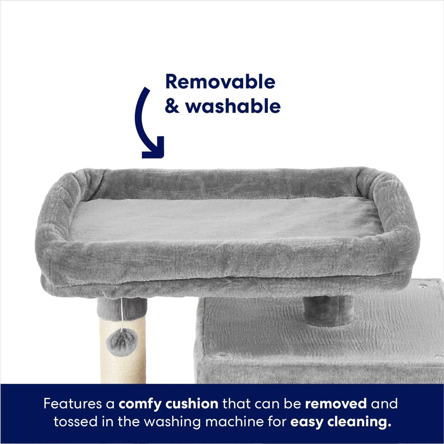 Frisco 33-in Faux Fur Cat Tree & Condo 6 Frisco 33-in Faux Fur Cat Tree & Condo - Image 4