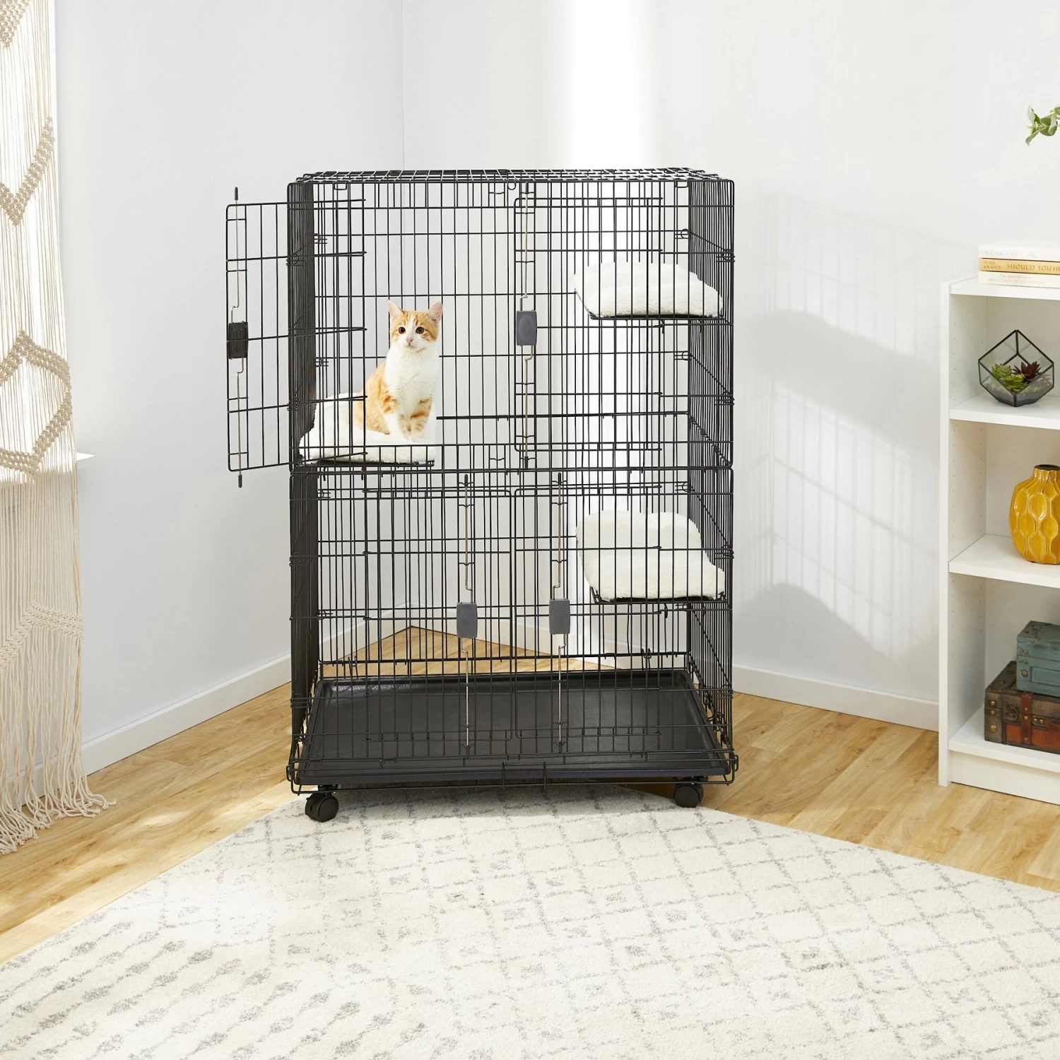 Frisco Collapsible Wire Cat Cage Playpen 3 Frisco Collapsible Wire Cat Cage Playpen