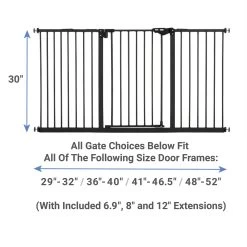 Frisco Steel Extra Wide Auto-Close Dog Gate -Frisco 186823 PT1. AC SS1800 V1599276995