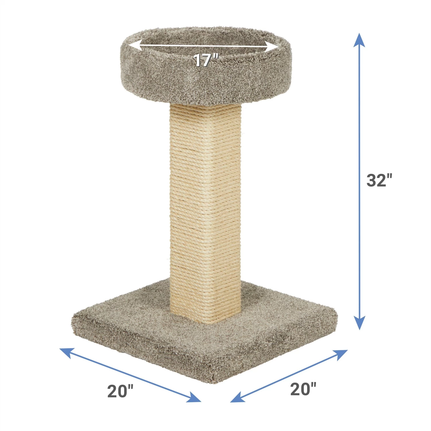 Frisco 32-in Real Carpet Wooden Cat Tree 4 Frisco 32-in Real Carpet Wooden Cat Tree - Image 2
