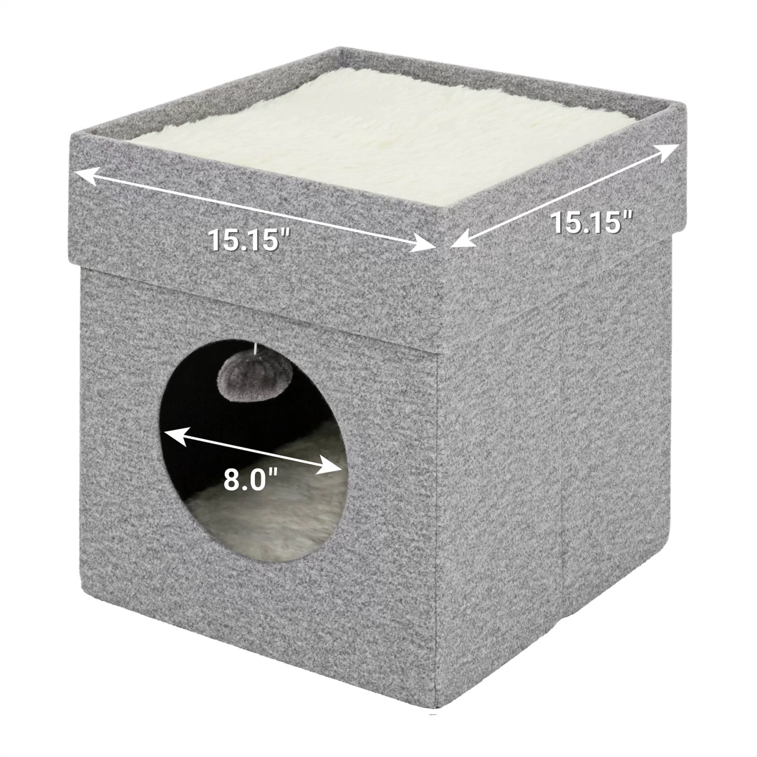 Frisco Single Cube Stackable And Collapsible Cat Condo 4 Frisco Single Cube Stackable And Collapsible Cat Condo - Image 2