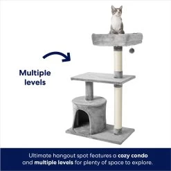 Frisco 38-in Cat Tree With Condo, Top Perch & Toy -Frisco 214377 PT2. AC SS1800 V1667229266