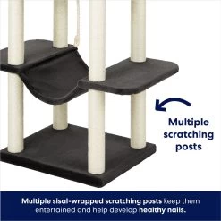 Frisco 73-in Cat Tree With Hammock, Condo, Lounge Basket, Top Perch & Bed 11 Frisco 73-in Cat Tree With Hammock, Condo, Lounge Basket, Top Perch & Bed -Frisco 214384 PT4. AC SS1800 V1667228721