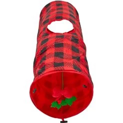 Frisco Holiday Buffalo Plaid Foldable Play Tunnel Cat Toy With Catnip 9 Frisco Holiday Buffalo Plaid Foldable Play Tunnel Cat Toy With Catnip -Frisco 228549 PT2. AC SS1800 V1632774784