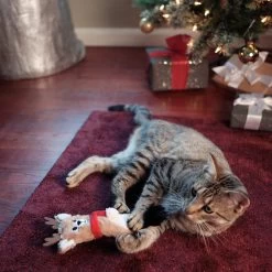 Frisco Holiday Reindeer Plush Kicker Cat Toy With Catnip -Frisco 228553 PT2. AC SS1800 V1602172632