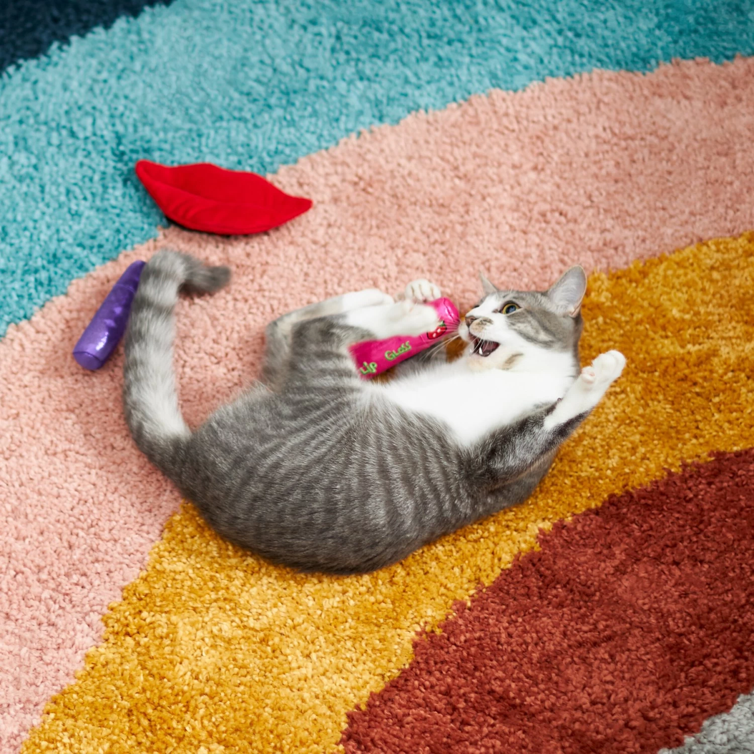 Frisco Retro Lip Gloss Plush Cat Toy With Catnip, 3 Count 5 Frisco Retro Lip Gloss Plush Cat Toy With Catnip, 3 Count - Image 3