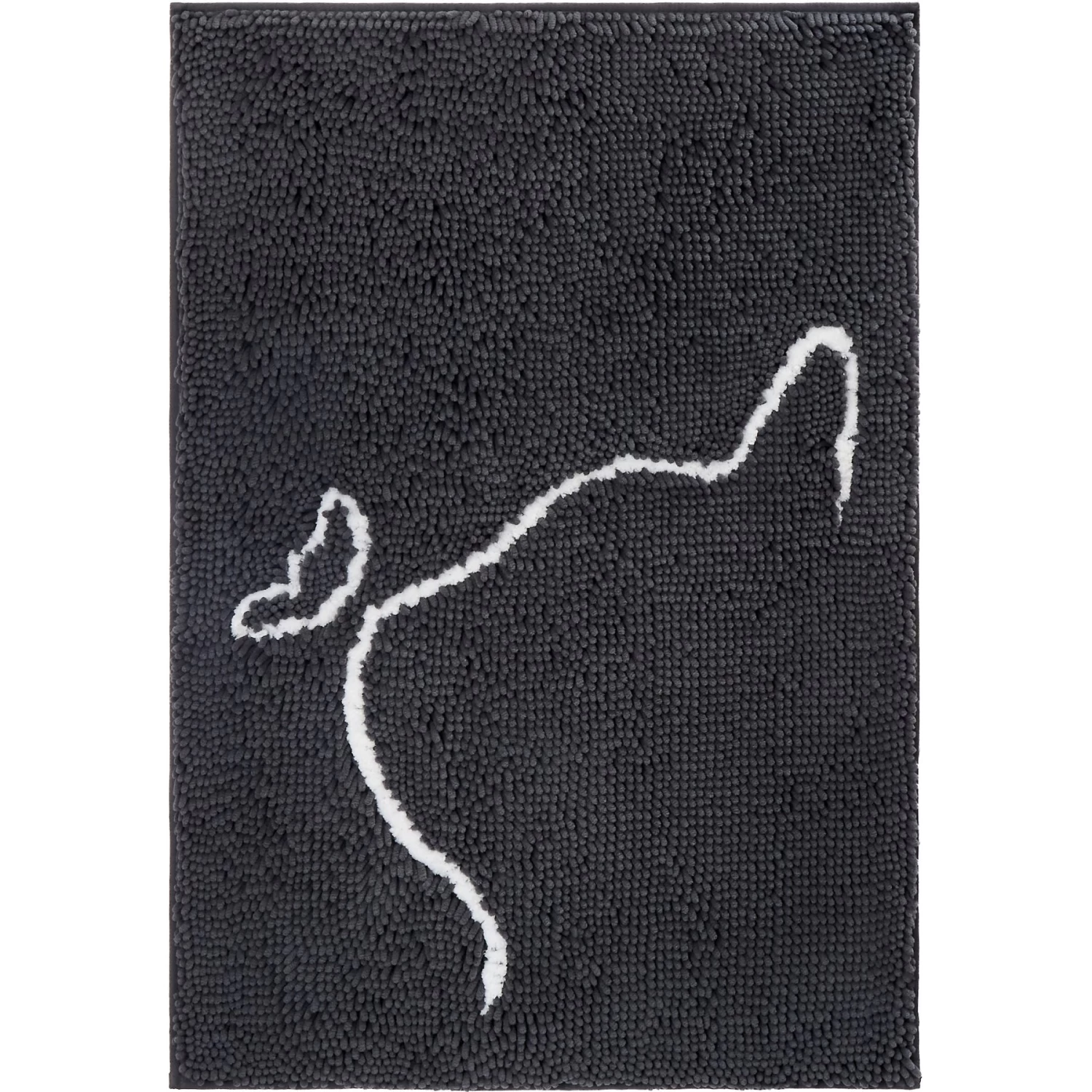 Frisco Microfiber Chenille Cat Silhouette Litter Mat 3 Frisco Microfiber Chenille Cat Silhouette Litter Mat