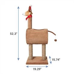 Frisco Holiday 52.3-in Reindeer Cat Scratching Post & Tunnel 11 Frisco Holiday 52.3-in Reindeer Cat Scratching Post & Tunnel -Frisco 236569 PT1. AC SS1800 V1602774370