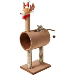 Frisco Holiday 52.3-in Reindeer Cat Scratching Post & Tunnel 12 Frisco Holiday 52.3-in Reindeer Cat Scratching Post & Tunnel -Frisco 236569 PT2. AC SS1800 V1601334091