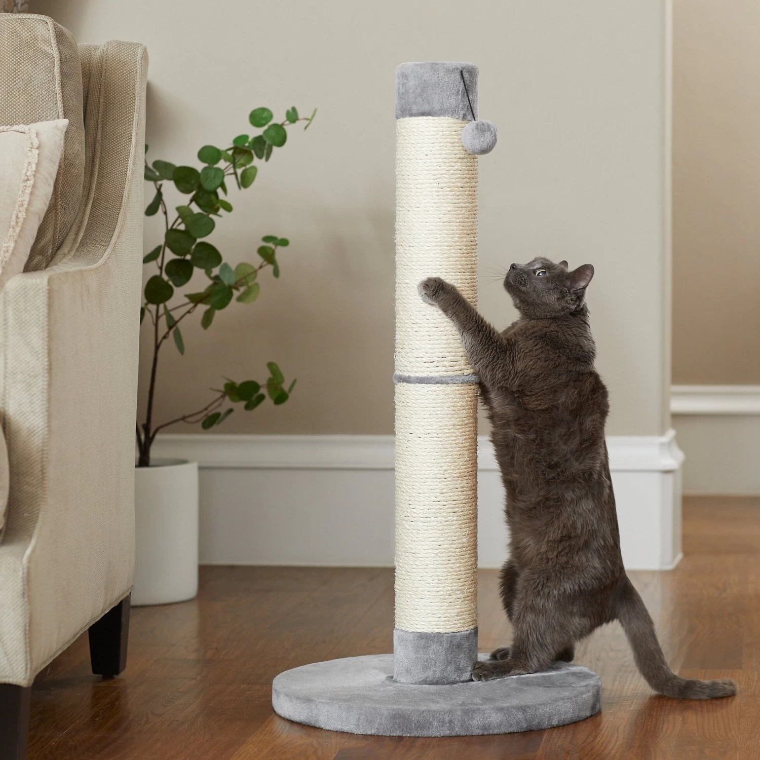 Frisco 35-in Heavy Duty Sisal Cat Scratching Post With Toy 3 Frisco 35-in Heavy Duty Sisal Cat Scratching Post With Toy