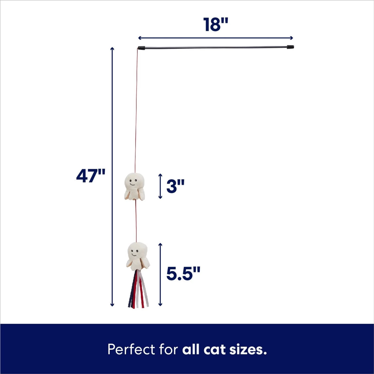 Frisco Zoomies & Chill Popcorn Teaser Wand Cat Toy With Catnip 4 Frisco Zoomies & Chill Popcorn Teaser Wand Cat Toy With Catnip - Image 2