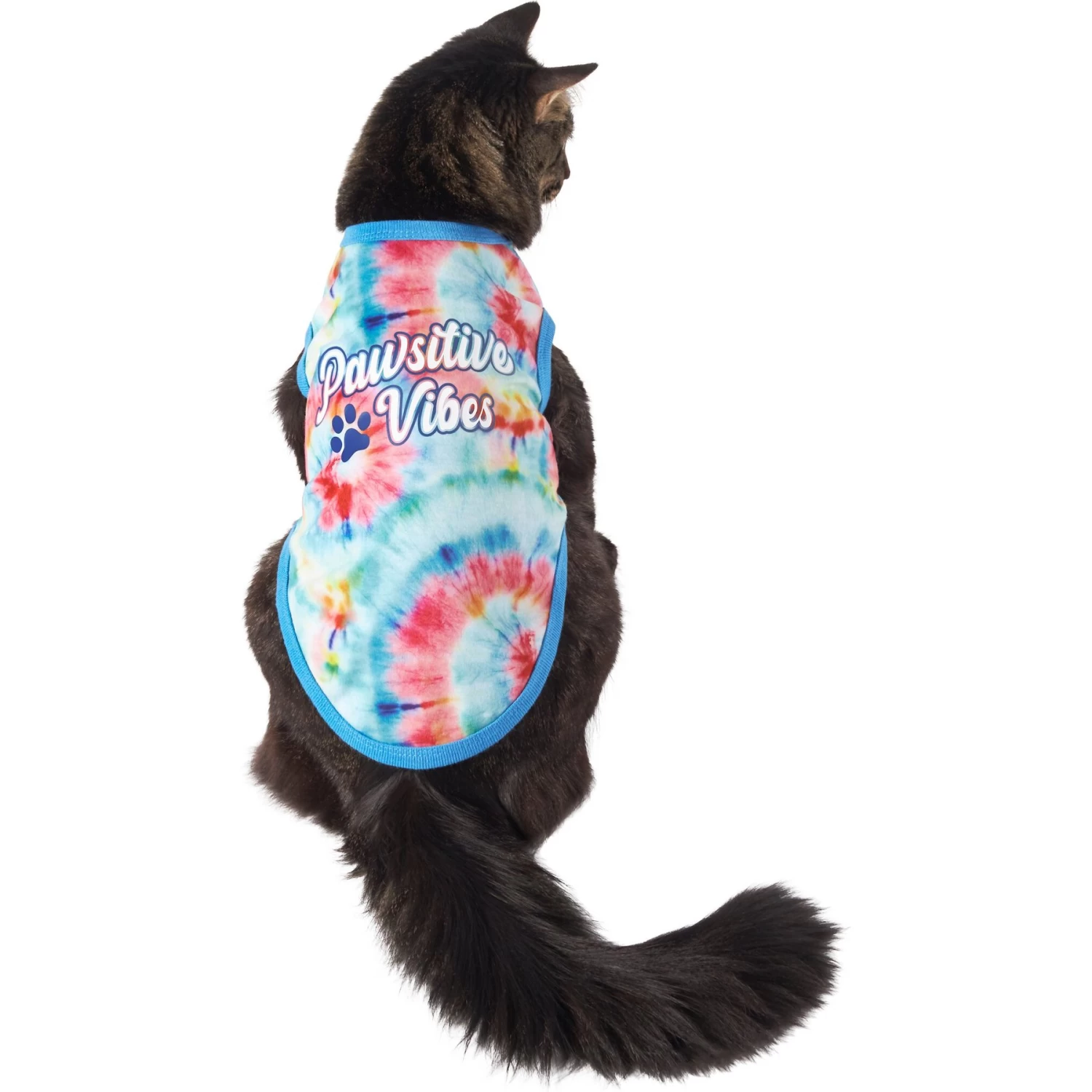 Frisco Pawsitive Vibes Tiedye Print Dog & Cat T-Shirt 5 Frisco Pawsitive Vibes Tiedye Print Dog & Cat T-Shirt - Image 3