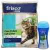Fresh Step Products Fresh Scent Cat Litter Deodorizing Crystals & Frisco Pine Pellet Unscented Non-Clumping Wood Cat Litter