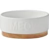 Frisco Round Meow Non-skid Ceramic Cat Bowl With Wood Base 1 Frisco Round Meow Non-skid Ceramic Cat Bowl With Wood Base -Frisco 256078 MAIN. AC SS1800 V1615299727