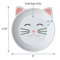 Frisco Cat Face Non-skid Ceramic Cat Dish -Frisco 256105 PT1. AC SS1800 V1616697059