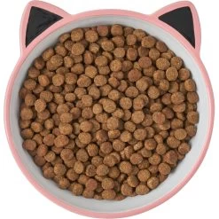 Frisco Cat Face Non-skid Ceramic Cat Bowl, Pink -Frisco 256107 PT5. AC SS1800 V1616522494