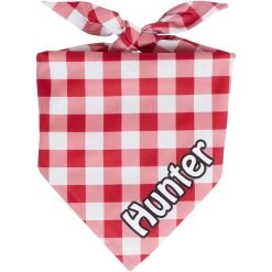 Frisco Gingham Personalized Dog & Cat Bandana