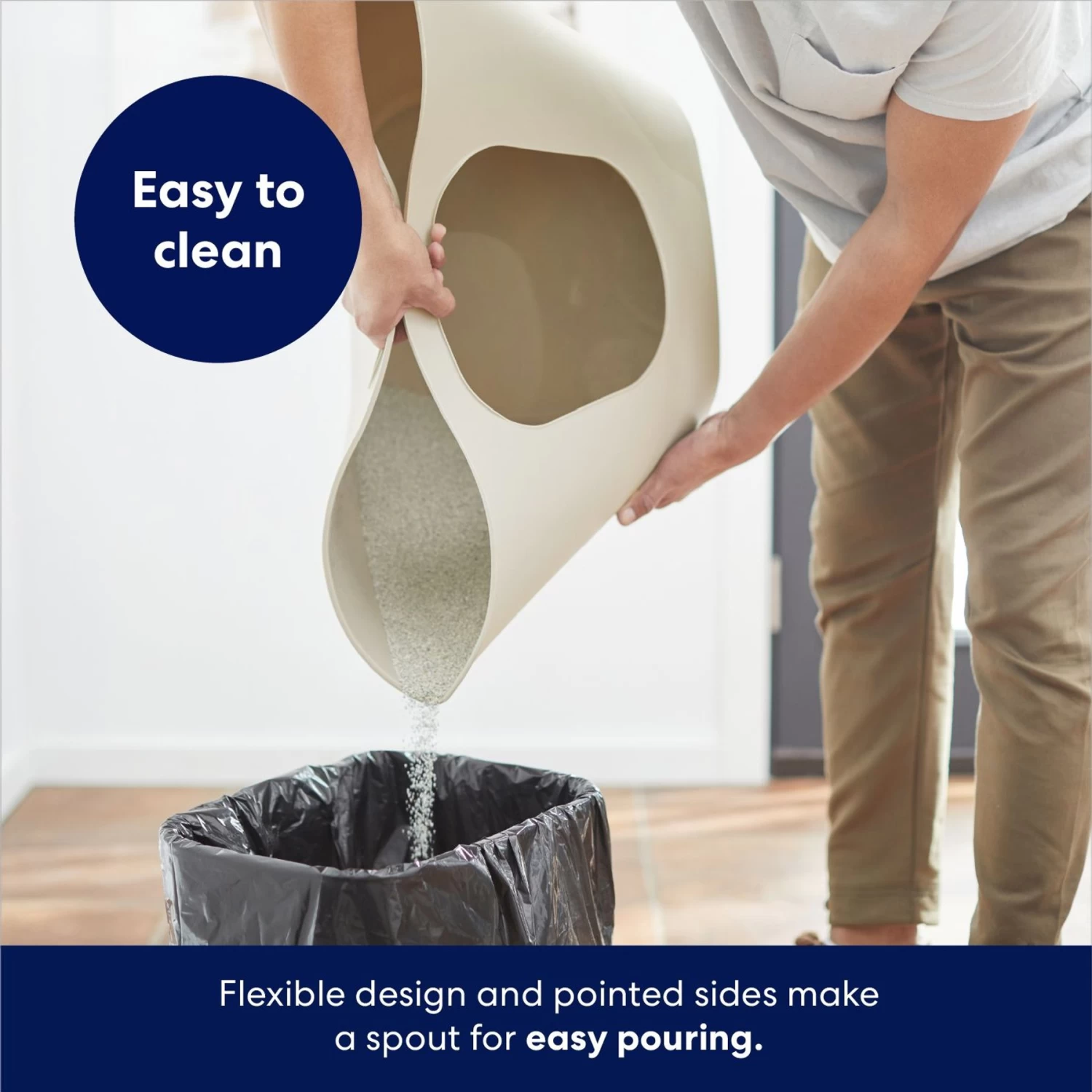 Frisco Leaf High-Sided Cat Litter Box, Large 6 Frisco Leaf High-Sided Cat Litter Box, Large - Image 4