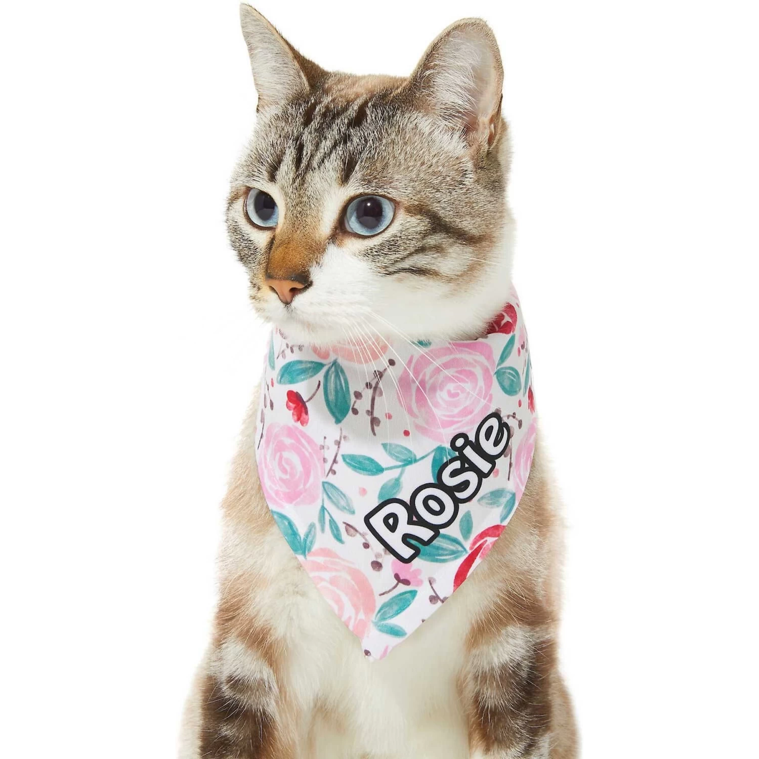 Frisco Watercolor Roses Personalized Dog & Cat Bandana 9 Frisco Watercolor Roses Personalized Dog & Cat Bandana - Image 7