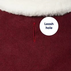 Frisco Mediumweight Pom Pom Bow Dog & Cat Peacoat Dress, Red -Frisco 268200 PT6. AC SS1800 V1628827641