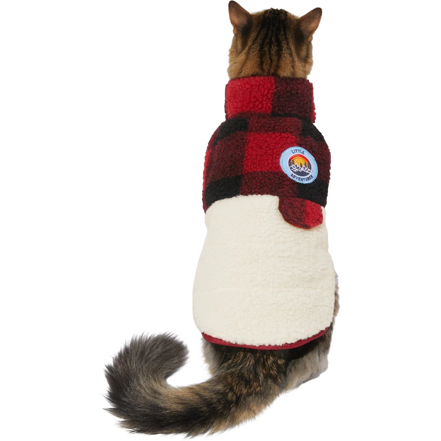 Frisco Mediumweight Red Plaid Insulated Dog & Cat Sherpa Coat 5 Frisco Mediumweight Red Plaid Insulated Dog & Cat Sherpa Coat - Image 3