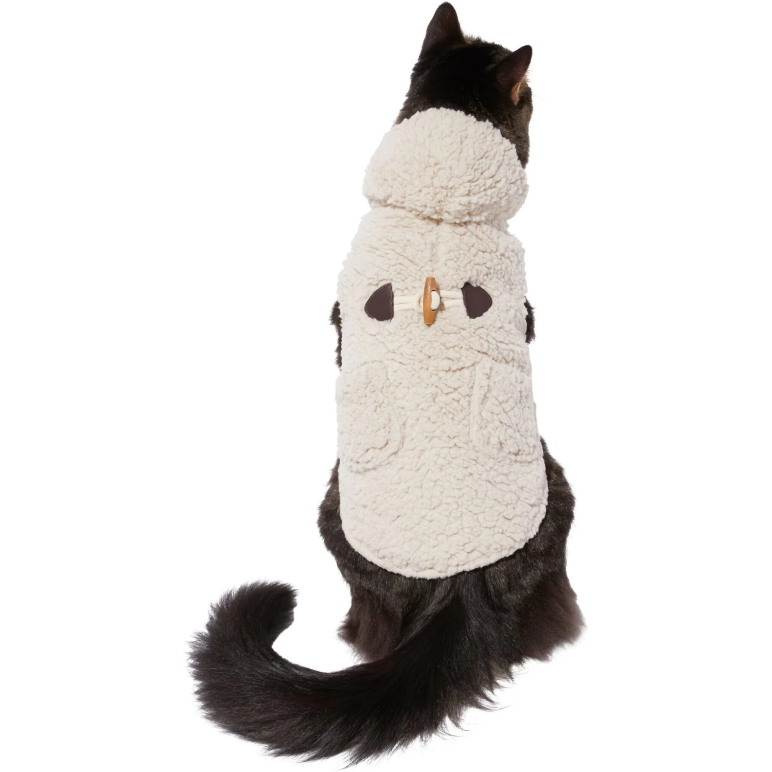 Frisco Lightweight Soft Sherpa Dog & Cat Coat, Oatmeal 5 Frisco Lightweight Soft Sherpa Dog & Cat Coat, Oatmeal - Image 3