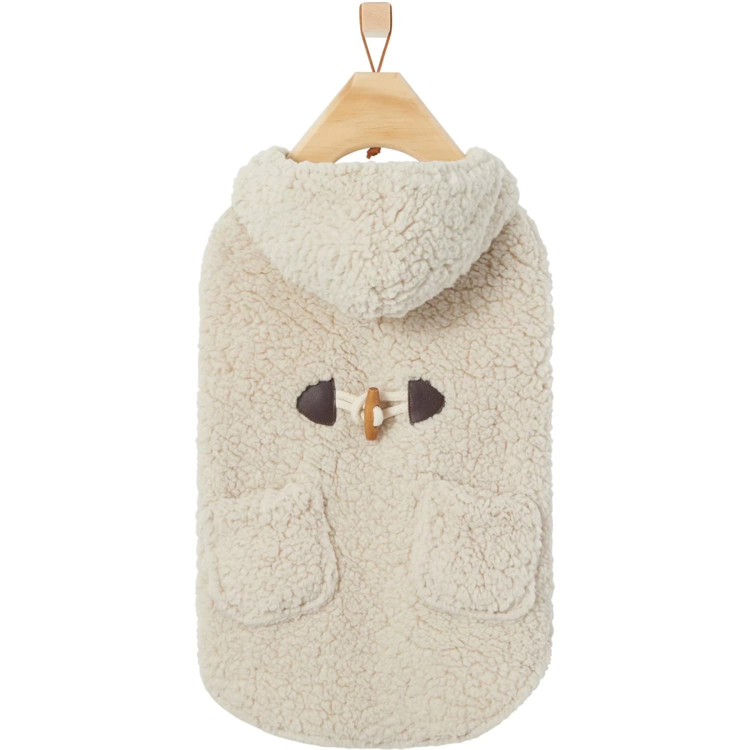 Frisco Lightweight Soft Sherpa Dog & Cat Coat, Oatmeal 6 Frisco Lightweight Soft Sherpa Dog & Cat Coat, Oatmeal - Image 4