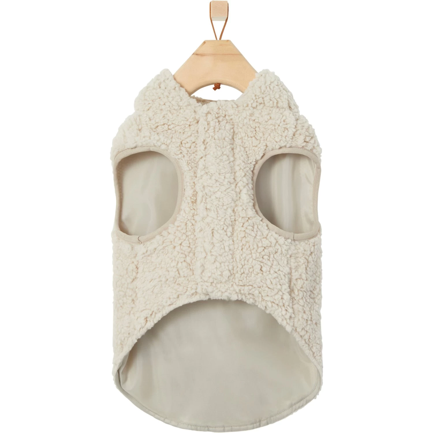 Frisco Lightweight Soft Sherpa Dog & Cat Coat, Oatmeal 7 Frisco Lightweight Soft Sherpa Dog & Cat Coat, Oatmeal - Image 5