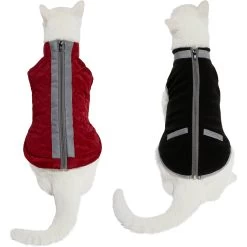 Frisco Mediumweight Reflective 2-in-1 Dog & Cat Fleece Coat -Frisco 268359 PT2. AC SS1800 V1628792312