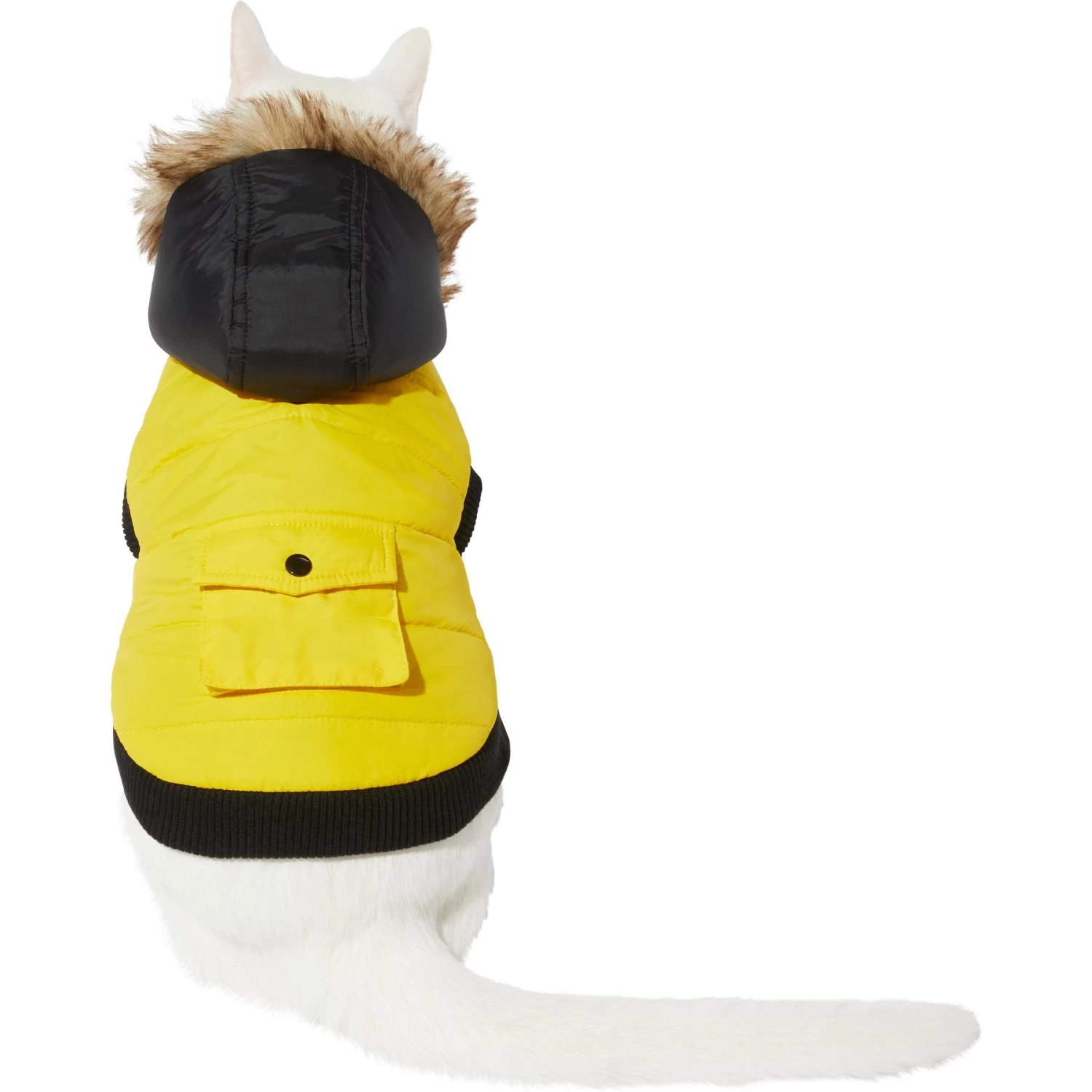 Frisco Heavyweight Anchorage Insulated Dog & Cat Parka, Yellow/Black 5 Frisco Heavyweight Anchorage Insulated Dog & Cat Parka, Yellow/Black - Image 3