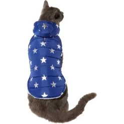 Frisco Mediumweight Metallic Star Print Insulated Dog & Cat Parka, Navy 11 Frisco Mediumweight Metallic Star Print Insulated Dog & Cat Parka, Navy -Frisco 268413 PT2. AC SS1800 V1628797317