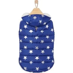 Frisco Mediumweight Metallic Star Print Insulated Dog & Cat Parka, Navy 12 Frisco Mediumweight Metallic Star Print Insulated Dog & Cat Parka, Navy -Frisco 268413 PT4. AC SS1800 V1628824388