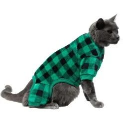 Frisco Dog & Cat Cozy Plush Fleece PJs, Green Plaid 12 Frisco Dog & Cat Cozy Plush Fleece PJs, Green Plaid -Frisco 268517 PT3. AC SS1800 V1637718134