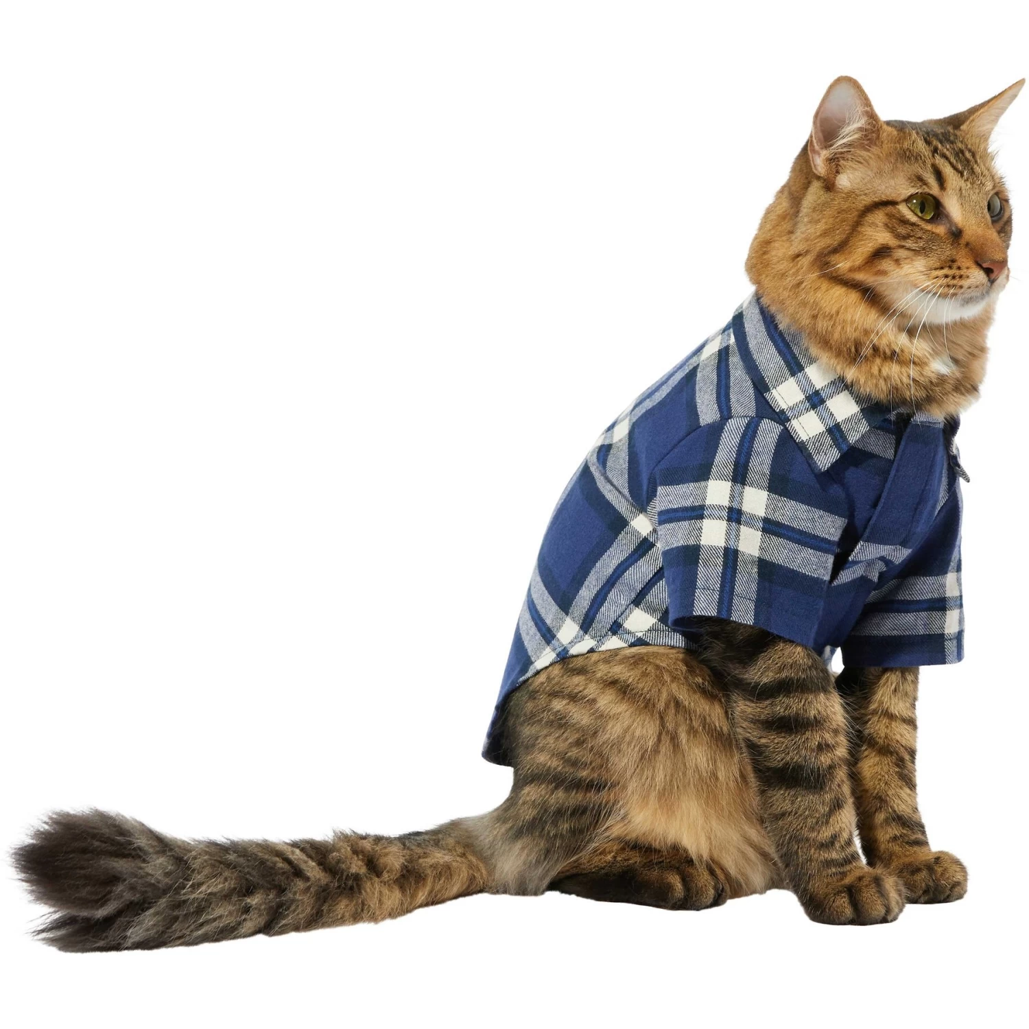 Frisco Navy Plaid Dog & Cat Flannel Shirt 6 Frisco Navy Plaid Dog & Cat Flannel Shirt - Image 4