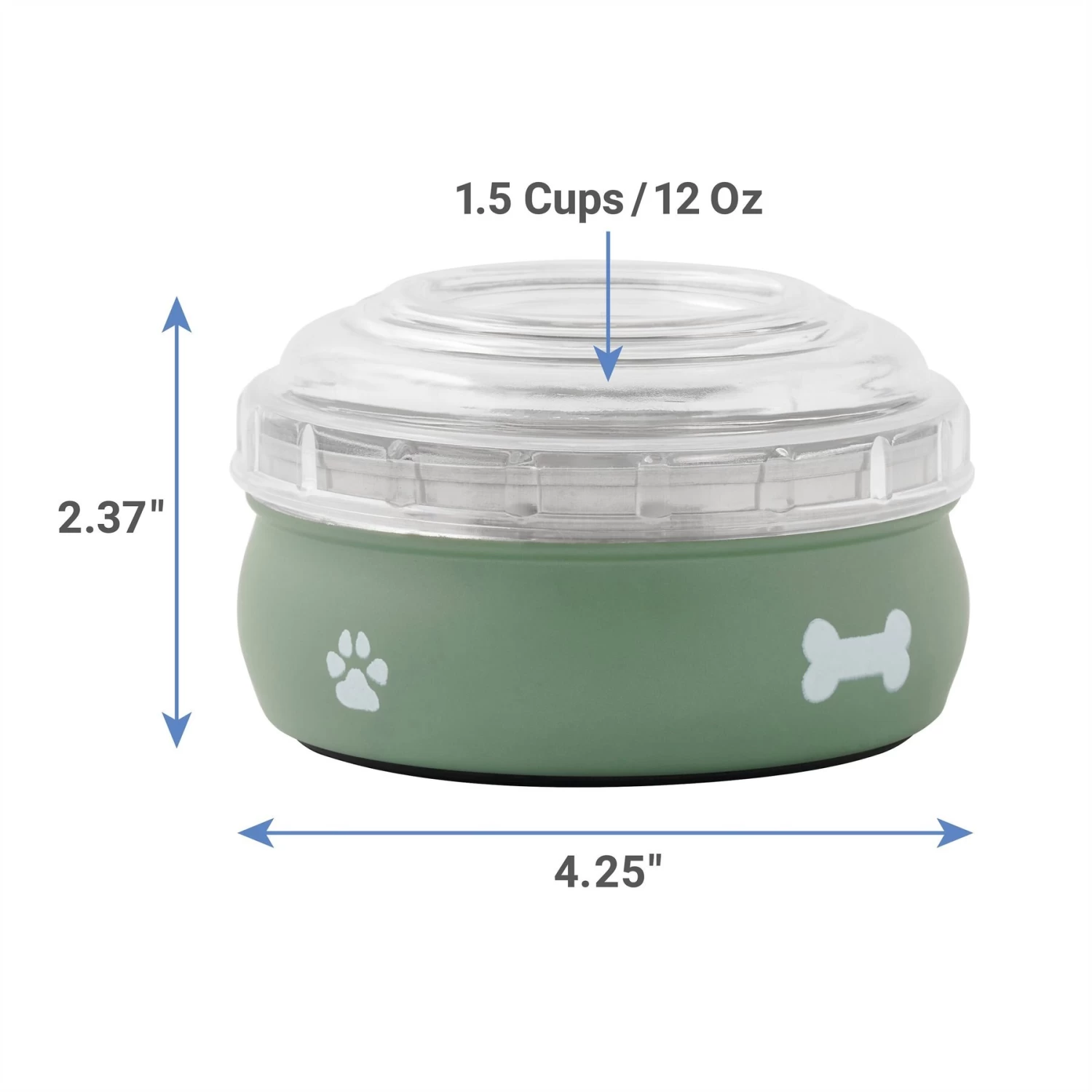 Frisco Travel Non-skid Stainless Steel Dog & Cat Bowl 4 Frisco Travel Non-skid Stainless Steel Dog & Cat Bowl - Image 2