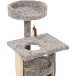 Frisco 37-in Real Carpet Cat Tree With Condo, Grey 8 Frisco 37-in Real Carpet Cat Tree With Condo, Grey -Frisco 282755 PT3. AC SS1800 V1621949298