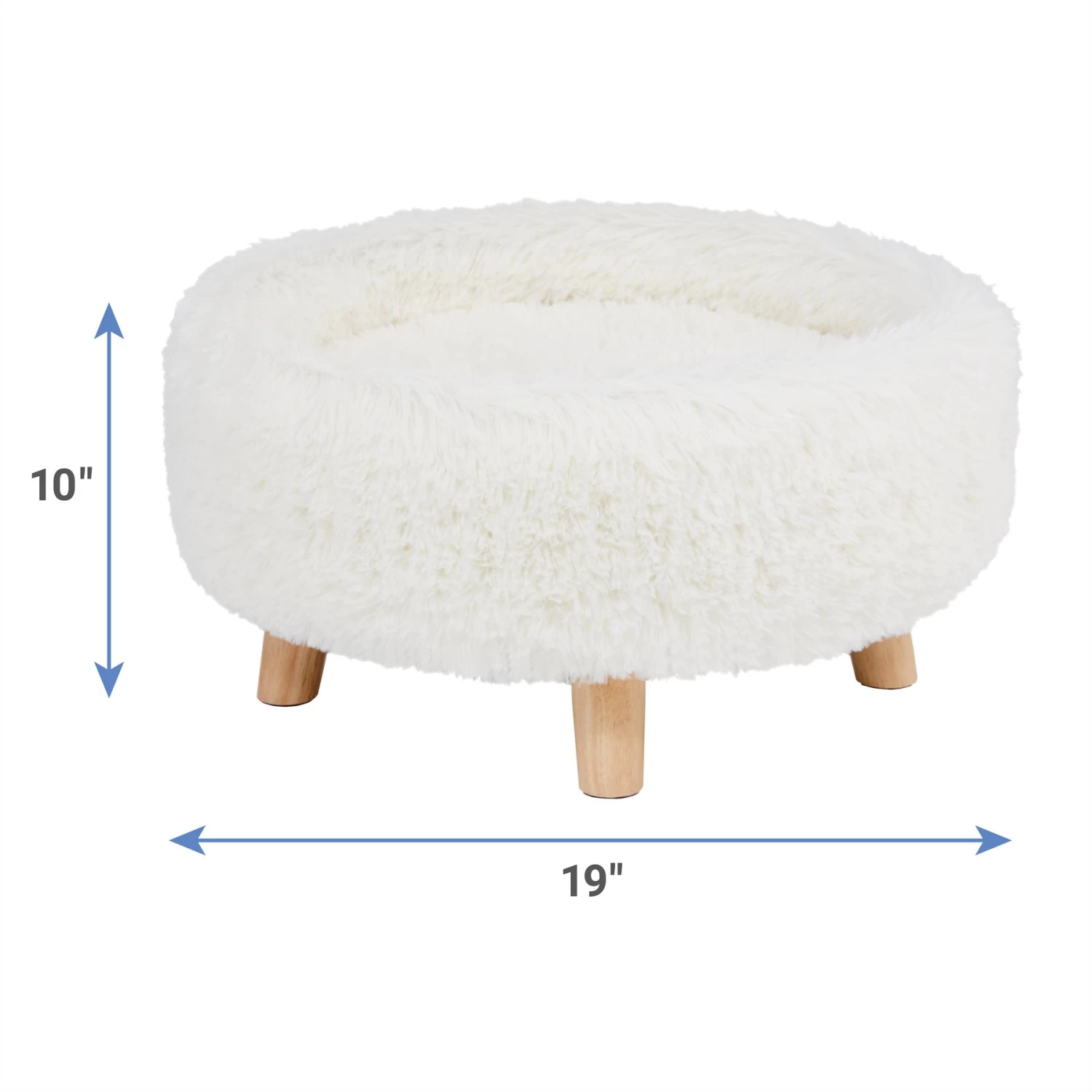 Frisco Eyelash Fur Round Elevated Cat Bed 4 Frisco Eyelash Fur Round Elevated Cat Bed - Image 2