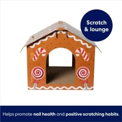 Frisco Holiday Gingerbread House Cardboard Cat House Cat Toy 10 Frisco Holiday Gingerbread House Cardboard Cat House Cat Toy -Frisco 287289 PT2. AC SS1800 V1695044346