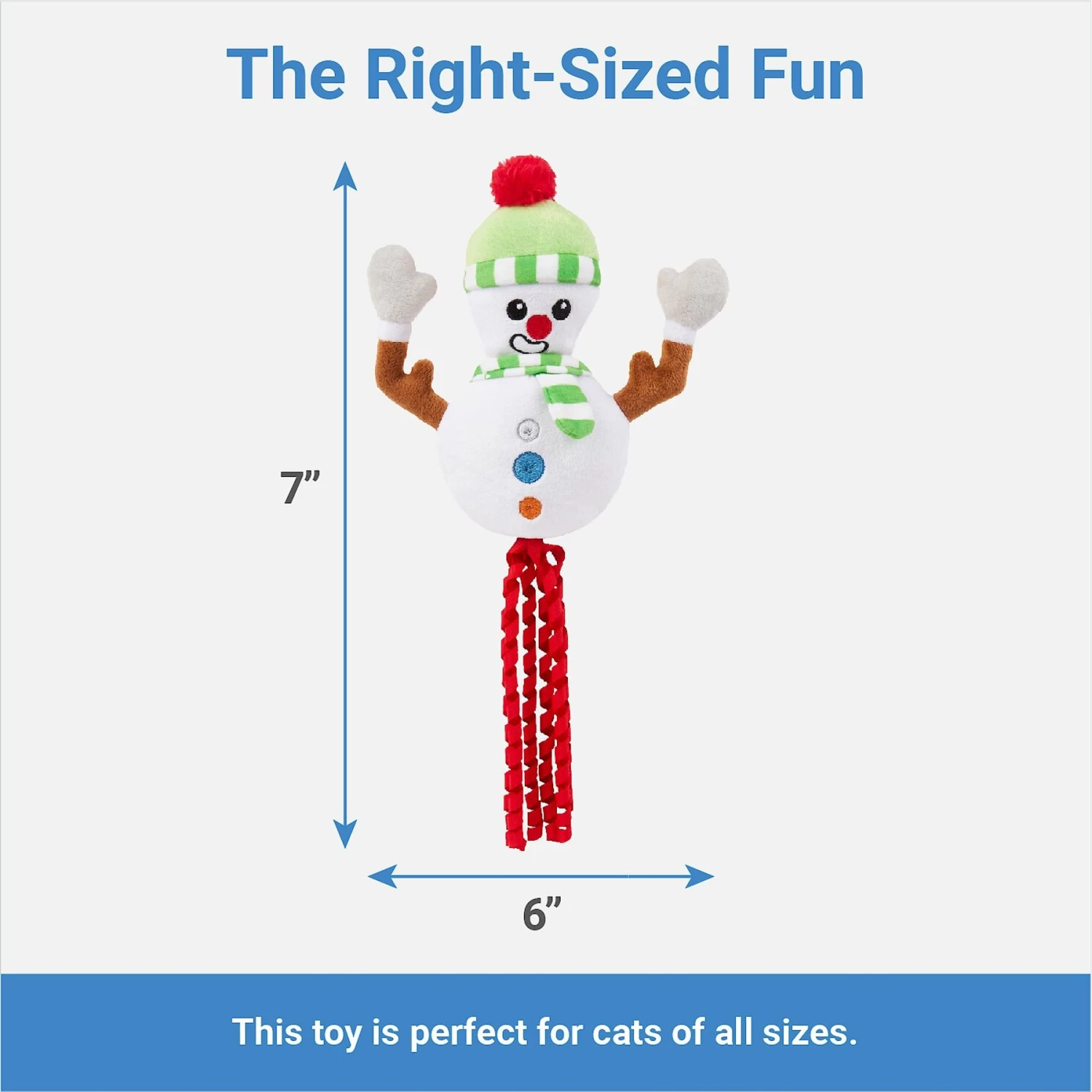 Frisco Naughty Or Nice Snowman Reversible Plush Cat Toy With Catnip 5 Frisco Naughty Or Nice Snowman Reversible Plush Cat Toy With Catnip - Image 3