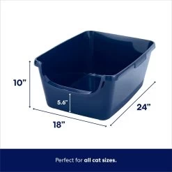 Frisco High Sided Cat Litter Box, Extra Large & World's Best Multi-Cat Unscented Clumping Corn Cat Litter -Frisco 293046 PT2. AC SS1800 V1619998947