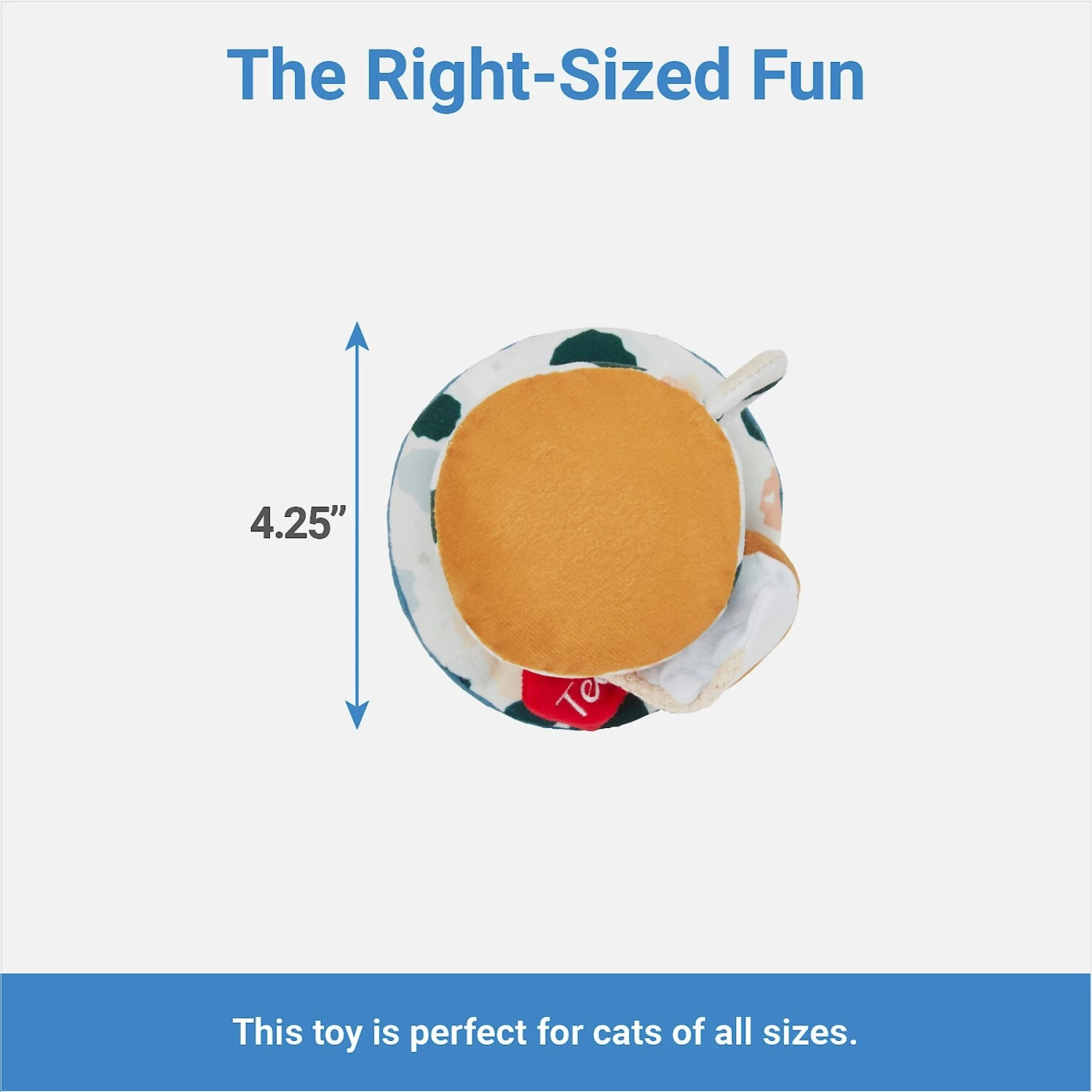 Frisco Brunch Teacup Plush Cat Toy With Catnip 4 Frisco Brunch Teacup Plush Cat Toy With Catnip - Image 2