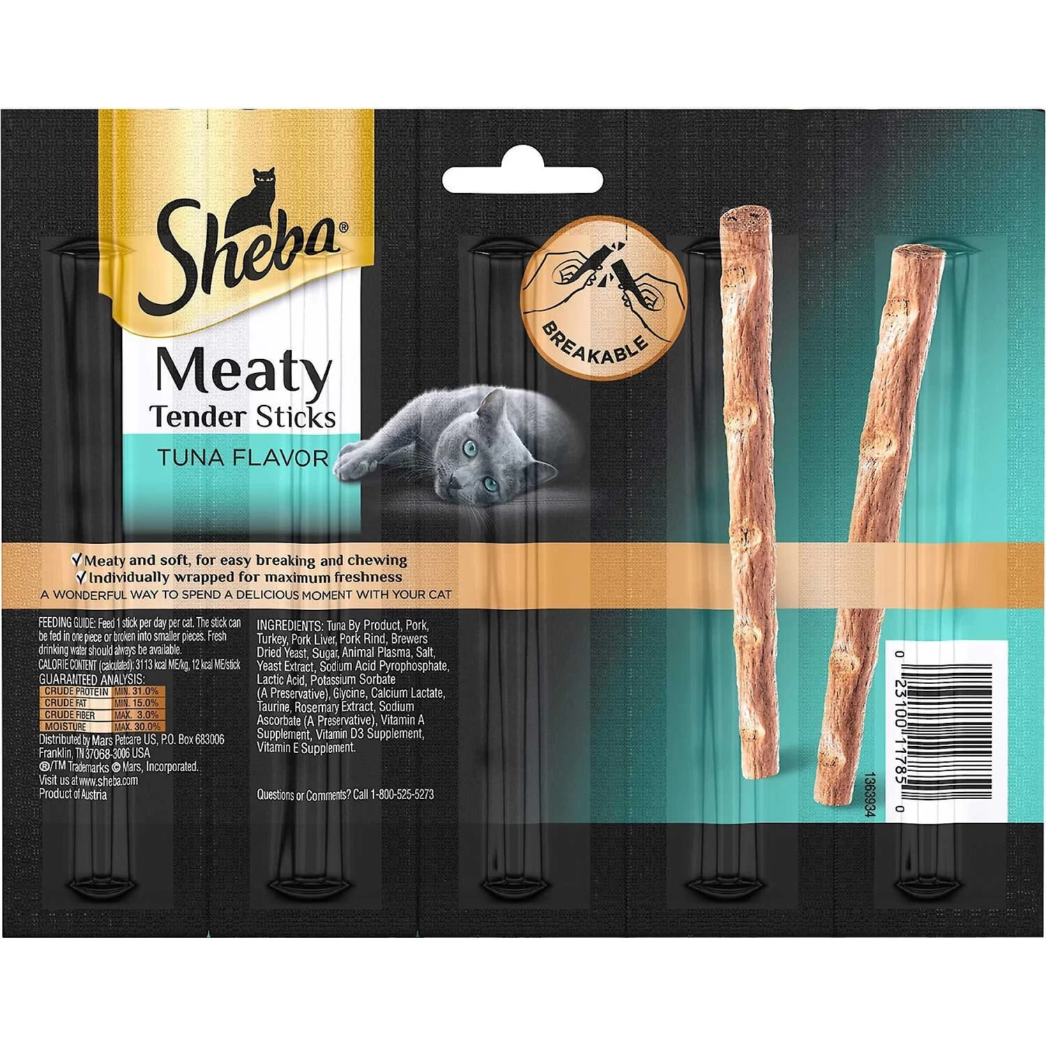 Sheba Meaty Tender Sticks Tuna Flavor Soft Adult Cat Treats & Frisco Squirrel Plush Cat Toy With Refillable Catnip 5 Sheba Meaty Tender Sticks Tuna Flavor Soft Adult Cat Treats & Frisco Squirrel Plush Cat Toy With Refillable Catnip - Image 3