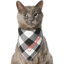 Frisco Buffalo Check Embroidered Personalized Dog & Cat Bandana -Frisco 301162 PT7. AC SS1800 V1628535983