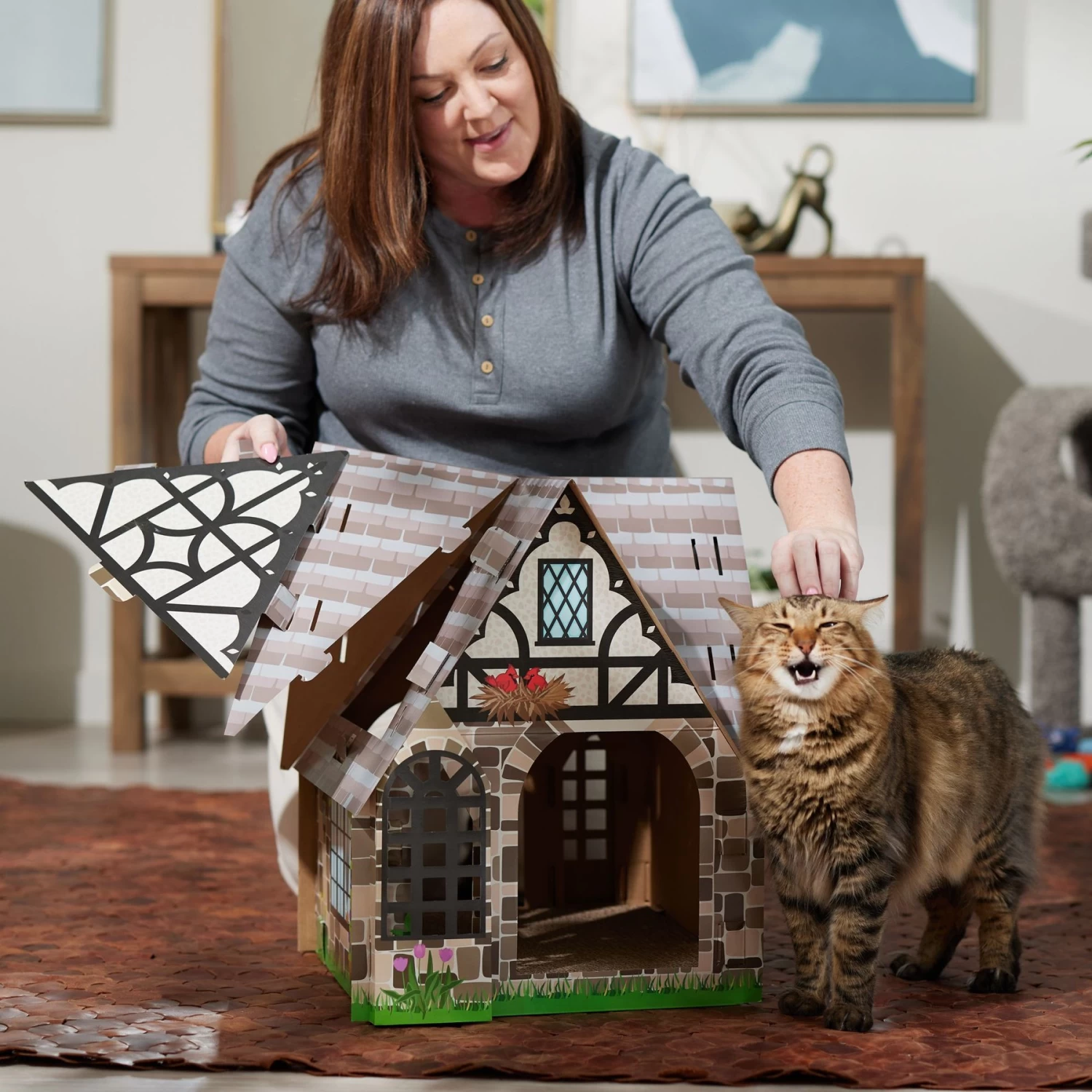 Frisco Tudor House Cardboard Cat House 6 Frisco Tudor House Cardboard Cat House - Image 4