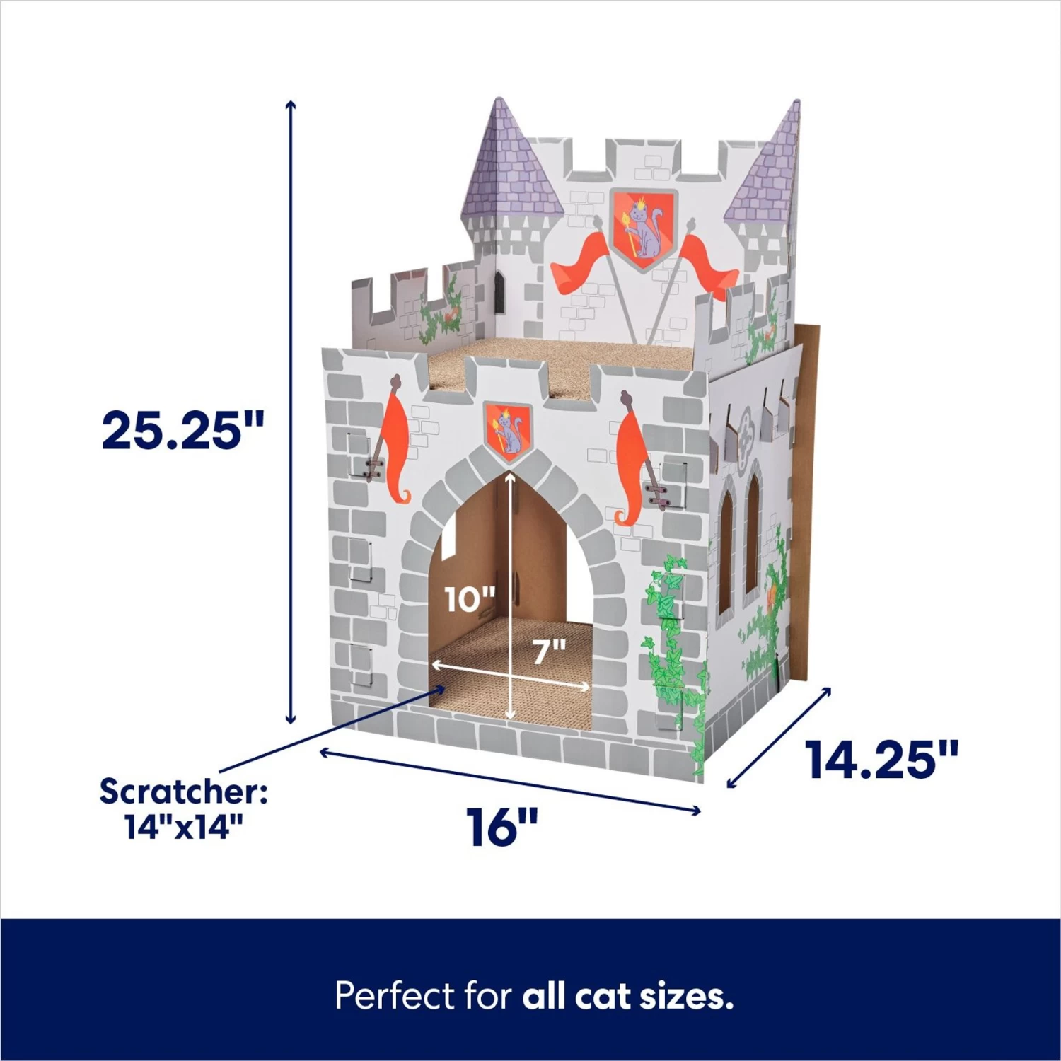 Frisco Castle Cardboard Cat House, 2-Story 4 Frisco Castle Cardboard Cat House, 2-Story - Image 2