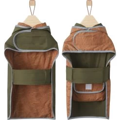Frisco Lightweight Olive Reversible Packable Dog Raincoat -Frisco 315116 PT5. AC SS1800 V1646437977
