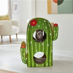 Frisco Cactus Cardboard Cat House, 2-Story -Frisco 317725 PT3. AC SS1800 V1642099098